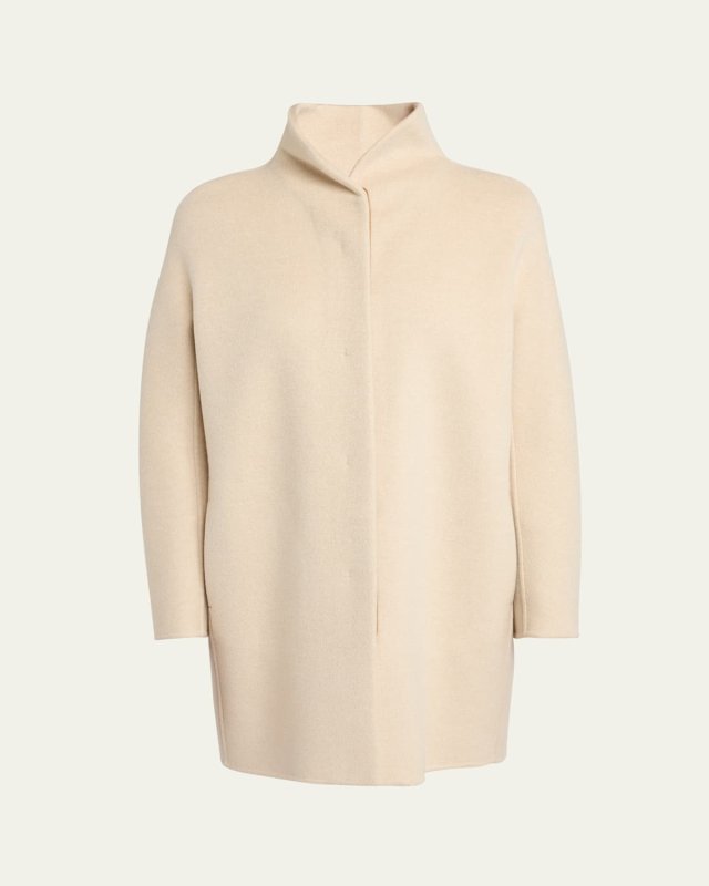 Scotty Double Baby Cashmere Single-Breasted Coat